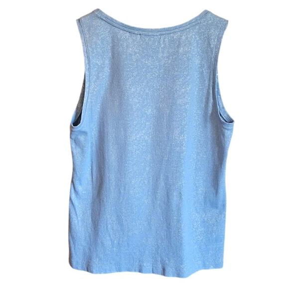 NEW! Chico's Shimmer Tank Top Light Blue Women's Size 3 (XLarge) - Picture 5 of 5